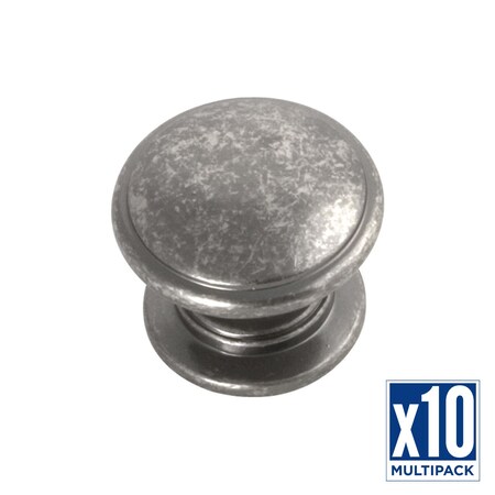 Hickory Hardware Knob 1-1/4 Inch Diameter, 10PK P3053-BNV-10B